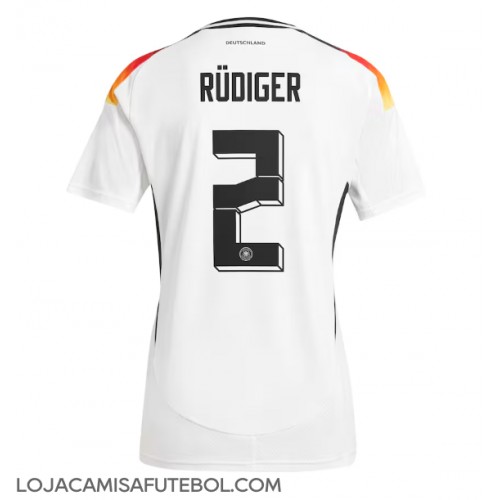 Camisa de Futebol Alemanha Antonio Rudiger #2 Equipamento Principal Europeu 2024 Manga Curta